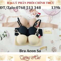 Áo lót nữ Bra Aeon su ép cúp ngang, trơn nâng.