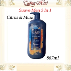 Tắm Gội Xả Cho Nam Suave Men 3in1 Nhiều Mùi Hương Lựa Chọn - 828ml/878ml