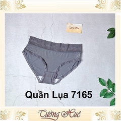 Quần Lót Nữ 7165 Lụa Trơn Viền Tim Lưới Lưng Cao.