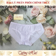 Quần lót nữ Jolies trơn lưng thấp không viền mông.