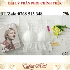 Áo bra 2 dây mảnh ren 021 cúp tam giác cỡ lớn.