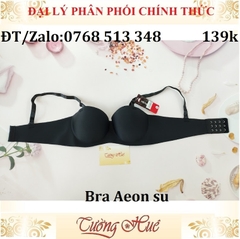 Áo lót nữ Bra Aeon su ép cúp ngang, trơn nâng.