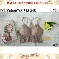 Áo bra 2 dây mảnh ren 021 cúp tam giác cỡ lớn.