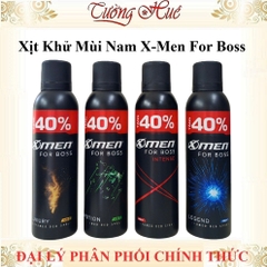 Xịt Khử Mùi Nam X-Men For Boss - 210ml (Nhiều Mùi Lựa Chọn)