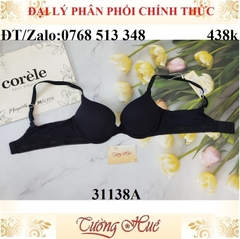 Áo lót nữ Corèle V. Just Bambo 31138A mút vừa trơn, lưng bảng to.