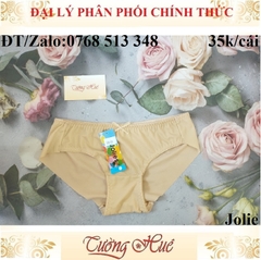 Quần lót nữ Jolies trơn lưng thấp không viền mông.