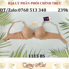 Áo lót nữ Tuky 1115 BS ren không gọng, mút mỏng vừa.