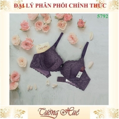 Áo lót nữ Đài Loan Iway 5792-1 ren mút mỏng lưng bản to 2 móc cài