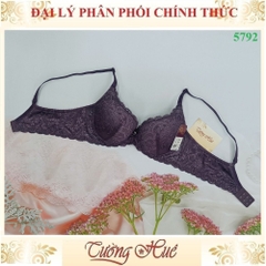 Áo lót nữ Đài Loan Iway 5792-1 ren mút mỏng lưng bản to 2 móc cài