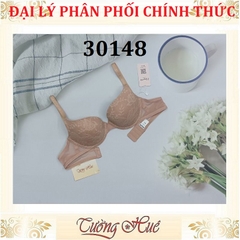 Áo lót nữ Marguerite 30148 Có Gọng Ren Mút Mỏng Lưng Lưới 2 Móc Cài.
