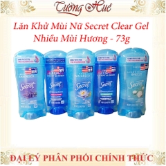 Lăn Khử Mùi Nữ Secret Clear Gel Nhiều Mùi Hương - 73g