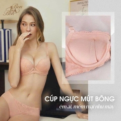 Áo lót nữ Bon Bon BV35179 siêu dày cúp 3/4 full ren
