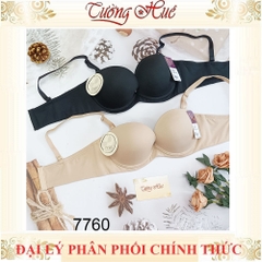 Áo lót nữ Đài Loan Iway 7760 Trơn Cúp Ngang Xẻ V Có Gọng Mút Đệm Rời 2cm.