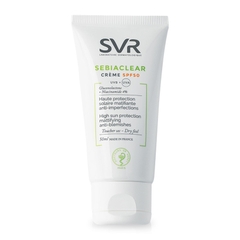 SVR SEBIACLEAR CREME SPF 50+ 50ML. KEM LÀM GIẢM MỤN VÀ CHỐNG NẮNG SPF 50+, KHÔNG GÂY NHỜN DA.