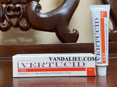 VERTUCID GEL 15G. ADAPALEN 0,1%, CLINDAMICIN 1%. GEL BÔI TRỊ MỤN HIỆU QUẢ