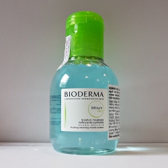 BIODERMA-SEBIUM H2O 100ML. DUNG DỊCH RỬA MẶT DẠNG HẠT, DÀNH CHO DA HỖN HỢP  ĐẾN DA DẦU.