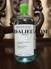 BIODERMA-SEBIUM H2O 500ML. DUNG DỊCH RỬA MẶT DẠNG HẠT, DÀNH CHO DA HỖN HỢP ĐẾN DA DẦU.