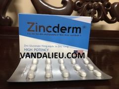 ZINCDERM ( HỘP/60 VIÊN). BỔ SUNG KẼM, GIẢM TÌNH TRẠNG THIẾU KẼM, GÂY VIÊM DA, MỤN TRỨNG CÁ, RỤNG TÓC, KÉM ĂN, TĂNG CƯỜNG HỆ MIÊN DỊCH.