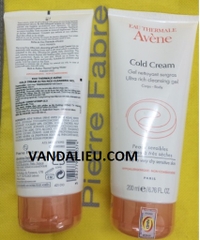 AVENE COLD CREAM ULTRA RICH CLEANSING GEL 200ML GEL RỬA MẶT VÀ TẮM DÀNH CHO DA KHÔ.