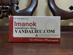 IMANOK ISOTRETINOIN 10MG (HỘP 30 VIÊN) -  ĐIỀU TRI CÁC DẠNG MỤN TRỨNG CÁ NẶNG.