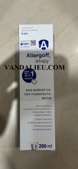 ALLERGOFF ATOPY SKIN BARRIER OIL 200ML. DẦU TẮM CHĂM SÓC DA CHUYÊN BIỆT DÀNH CHO LÀN DA KHÔ, NHẠY CẢM VÀ DỄ KÍCH ỨNG. DÙNG ĐƯỢC CHO TRẺ TỪ 1 THÁNG TUỔI...