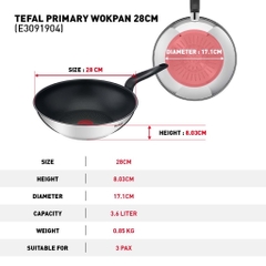 CHẢO SÂU LÒNG TEFAL PRIMARY 28CM