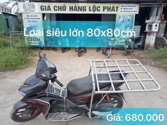 Giá chở hàng xe máy cỡ siêu lớn 80x80cm, dùng mọi loại xe, Lộc Phát