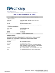 MSDS ELECTROLOY LF303 # 26