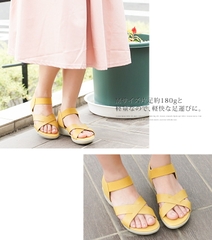 SANDALS của Partir d'abord 安心と信頼の日本製【MADE IN JAPAN】【Livre de Poche/リーヴルドポッシュ】【S(22cm)～LL(25cm)】究極の次世代型 コンフォートサンダル 国産 ★SALE特別価格★【送料無料】Livre de Poche 日本製 サンダル レディース ウェッジソール 歩きやすい アンクルストラップ サンダル ローヒール 履きやすい ゴムフィットサンダル ぺたんこ 軽量 疲れない クロスベルト バックベルト 脱げない 黒 白 32363