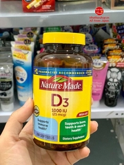 Viên uống bổ sung Vitamin D3 Nature Made 1000 IU