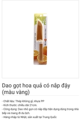 Dao gọt hoa quả cán vàng