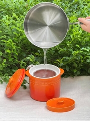 Hũ gốm muối dưa cà, đựng mỡ lợn cầu vồng Kaiyo 1.5L