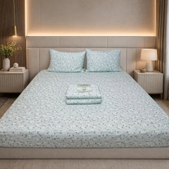CHĂN GA VỎ GỐI LẠNH HOẠ TIẾT HOA ICE-COOL KAIYO