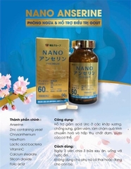 NANO ANSERINE - PHÒNG NGỪA, HỖ TRỢ ĐIỀU TRỊ GOUT (GÚT)