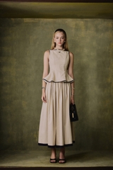 Jacquine Maxi Linen Skirt