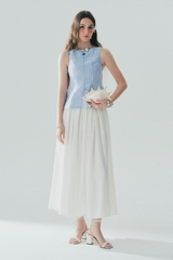 Jacquine Maxi Linen Skirt