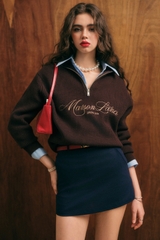 Bazzar Zip Hoodie Wool Top