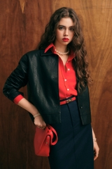 Cannes Leather Crop Jacket