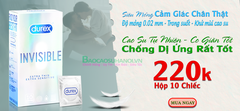 BAO CAO SU DUREX INVISIBLE SIÊU MỎNG MÀU TRẮNG CHÍNH HÃNG