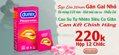 Bao Cao Su Durex Pleasuremax gân gai size 56mm