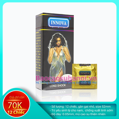 Bao Cao Su Innova Màu Đen Long Shock Hộp 12 Chiếc Chính Hãng
