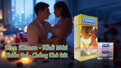 Bao Cao Su Innova Long Shock Màu Vàng Dotted & Ribbed Hộp 12 Chiếc