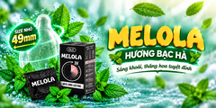Bao Cao Su Melola Mã M49TMi Size Nhỏ 49mm, Trơn Siêu Mỏng, Chống Xuất Tinh Sớm Hương Bạc Hà Hộp 12 Chiếc