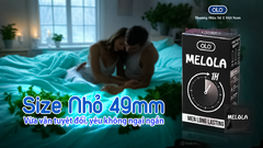 Bao Cao Su Melola Mã M49TMi Size Nhỏ 49mm, Trơn Siêu Mỏng, Chống Xuất Tinh Sớm Hương Bạc Hà Hộp 12 Chiếc