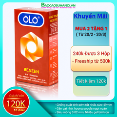 BAO CAO SU OLO BENZEN 6 IN 1 SIZE NHỎ 49 MM CHỐNG XUẤT TINH SỚM