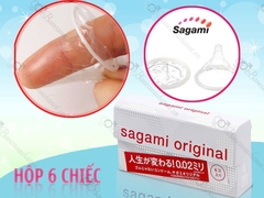 Bao Cao Su Sagami original 0.02mm Siêu Mỏng Non Latex Hộp 6 Chiếc