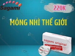 Bao Cao Su Sagami original 0.02mm Siêu Mỏng Non Latex Hộp 6 Chiếc