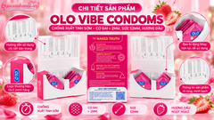 Bao Cao Su OLO Vibe Size 52mm Gân Gai Lớn Chống Xuất Tinh Sớm Hộp 8 Chiếc