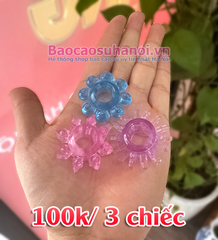 Bộ 3 Vòng Đeo Dương Vật Silicon Penis Ring Màu Sắc Chống Xuất Tinh Sớm Cho Nam