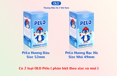 Bao Cao Su OLO PÉLO Hương Bạc Hà Size Nhỏ 49mm Hộp 30 Chiếc Cao Cấp
